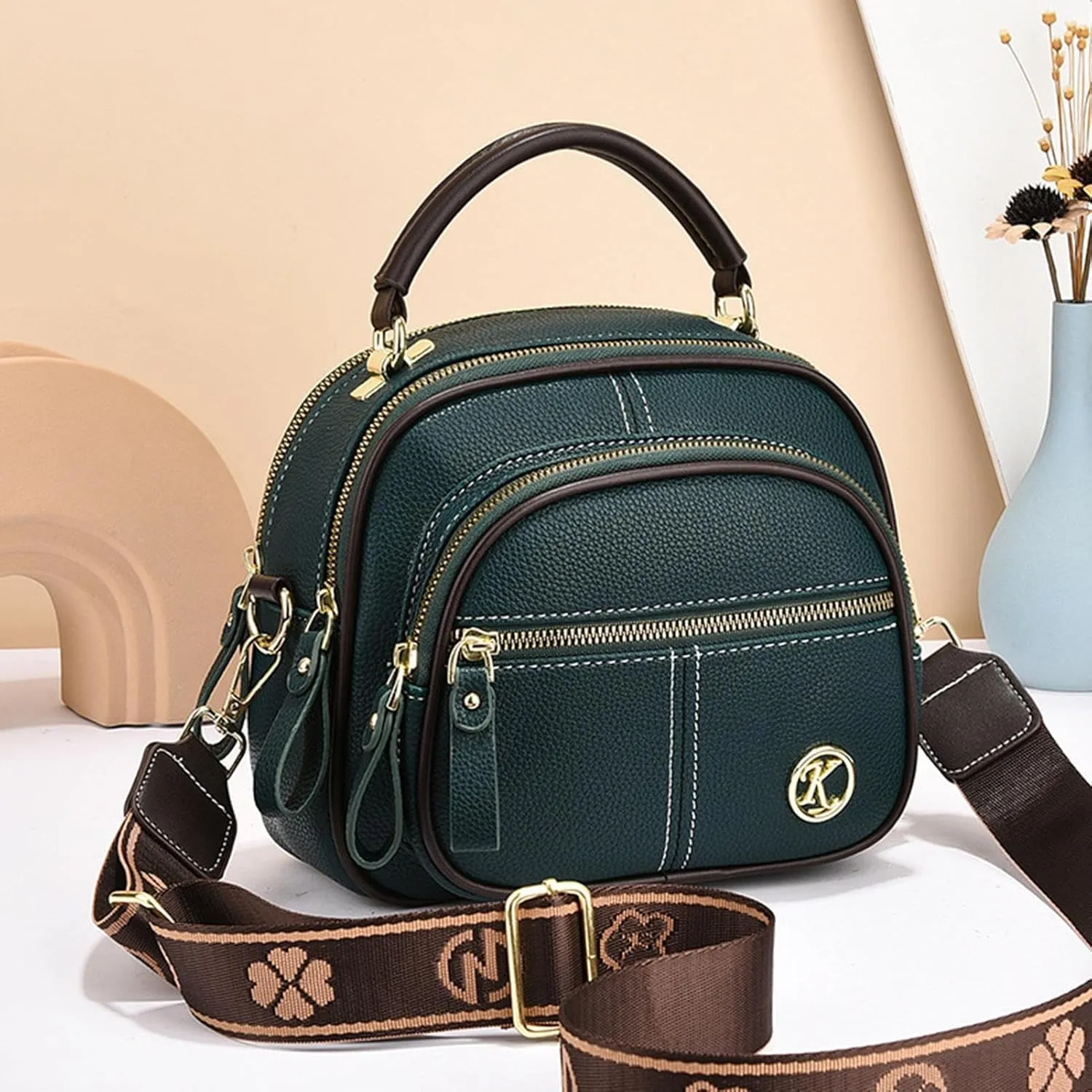 Simple Leather Shoulder Bag - Pu Leather Girls Modern Travel Bag, Stylish crossboddy Bag | Large Capacity Multifunctional