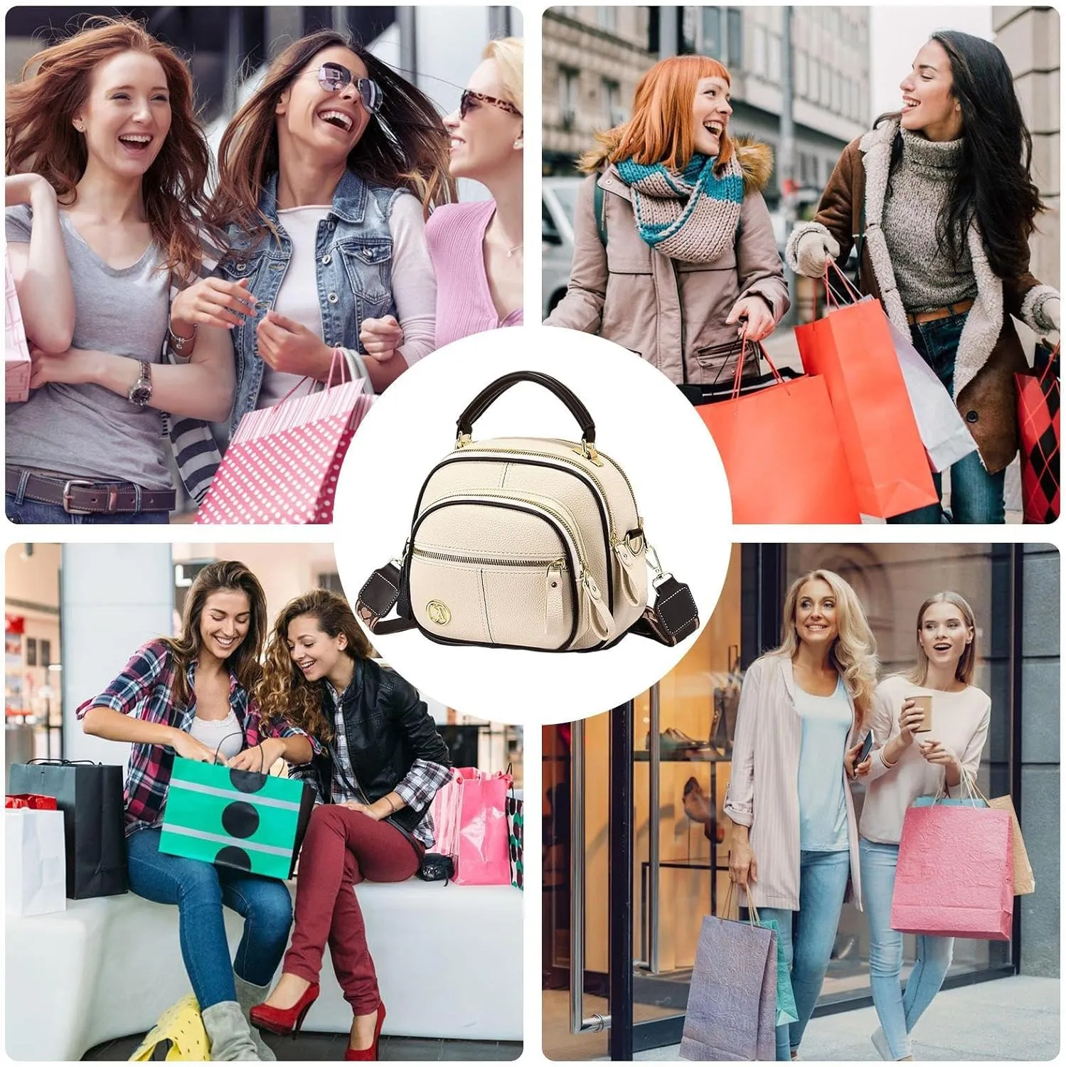 Simple Leather Shoulder Bag - Pu Leather Girls Modern Travel Bag, Stylish crossboddy Bag | Large Capacity Multifunctional