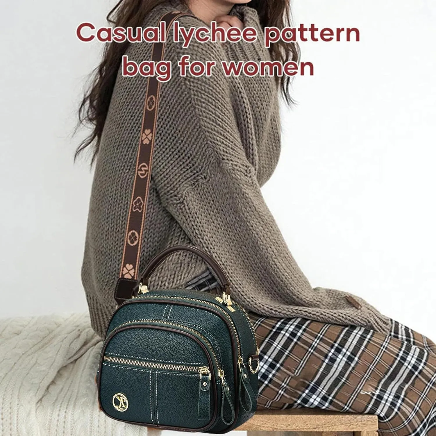 Simple Leather Shoulder Bag - Pu Leather Girls Modern Travel Bag, Stylish crossboddy Bag | Large Capacity Multifunctional