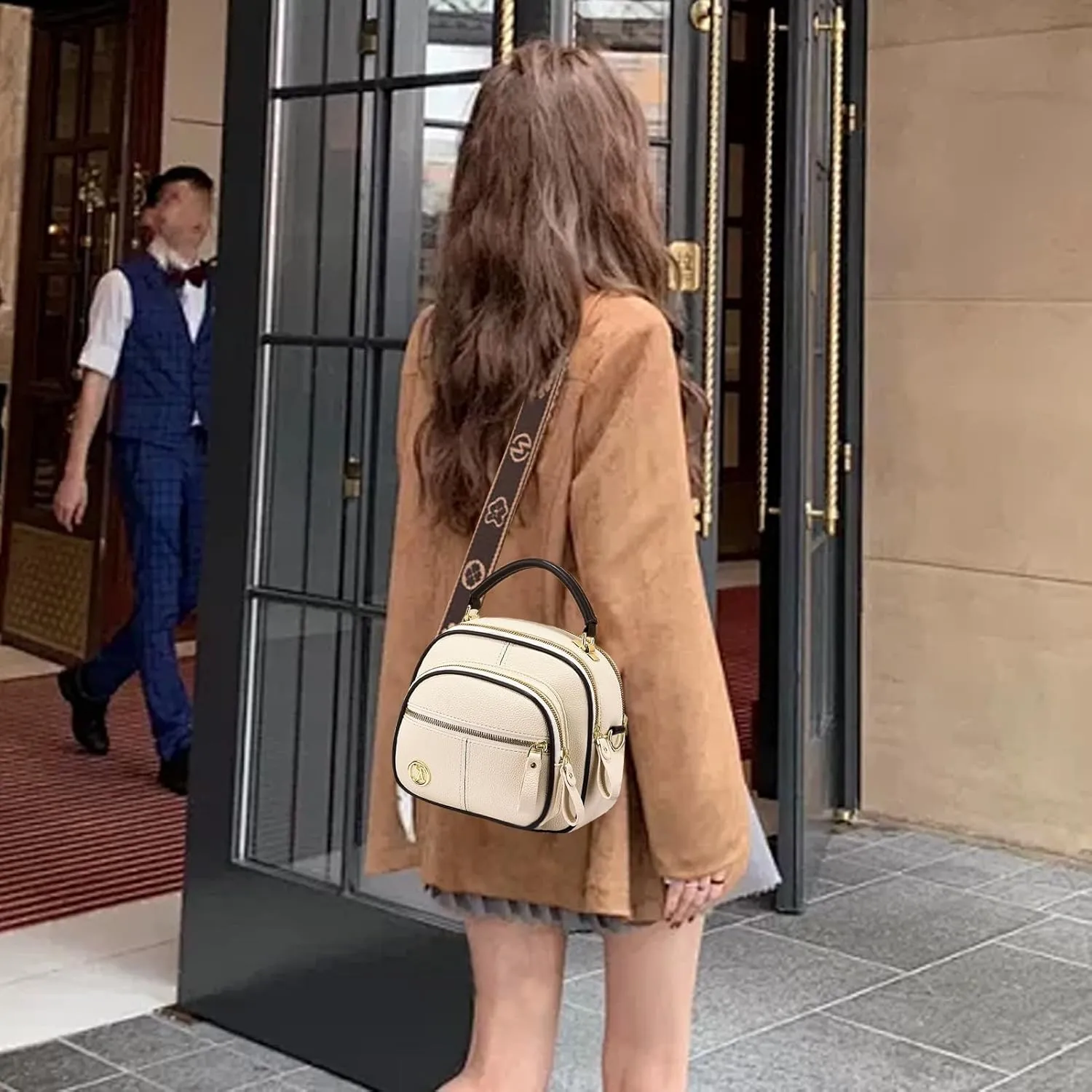 Simple Leather Shoulder Bag - Pu Leather Girls Modern Travel Bag, Stylish crossboddy Bag | Large Capacity Multifunctional