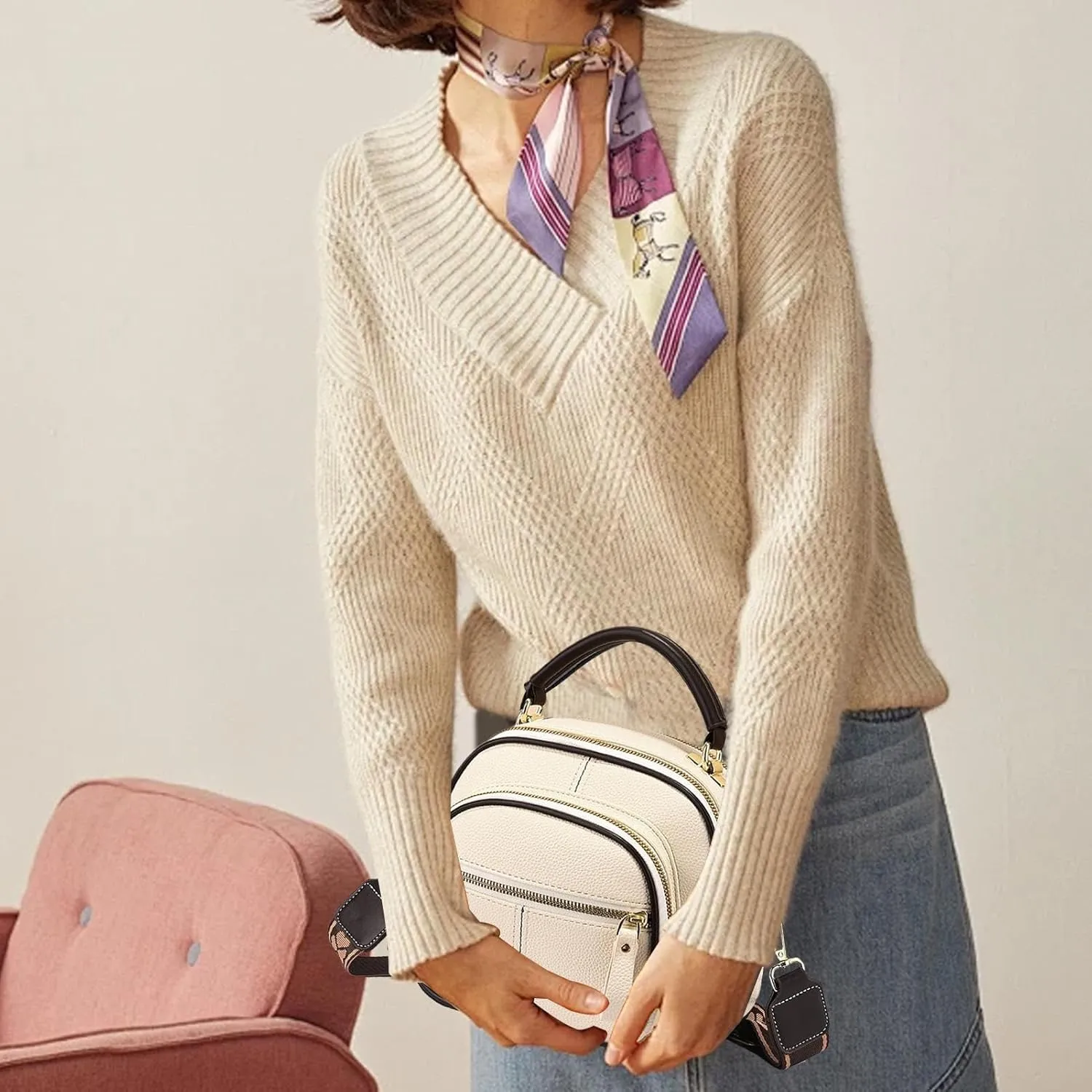 Simple Leather Shoulder Bag - Pu Leather Girls Modern Travel Bag, Stylish crossboddy Bag | Large Capacity Multifunctional