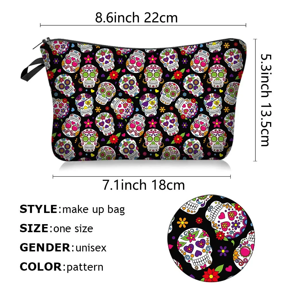 Skull Cosmetic Bag Makeup Bag