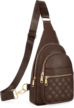 Sling Bag for Women Crossbody Leather Fanny Packs Chest Bag Fashion Sling Backpack Travel JASGOOD