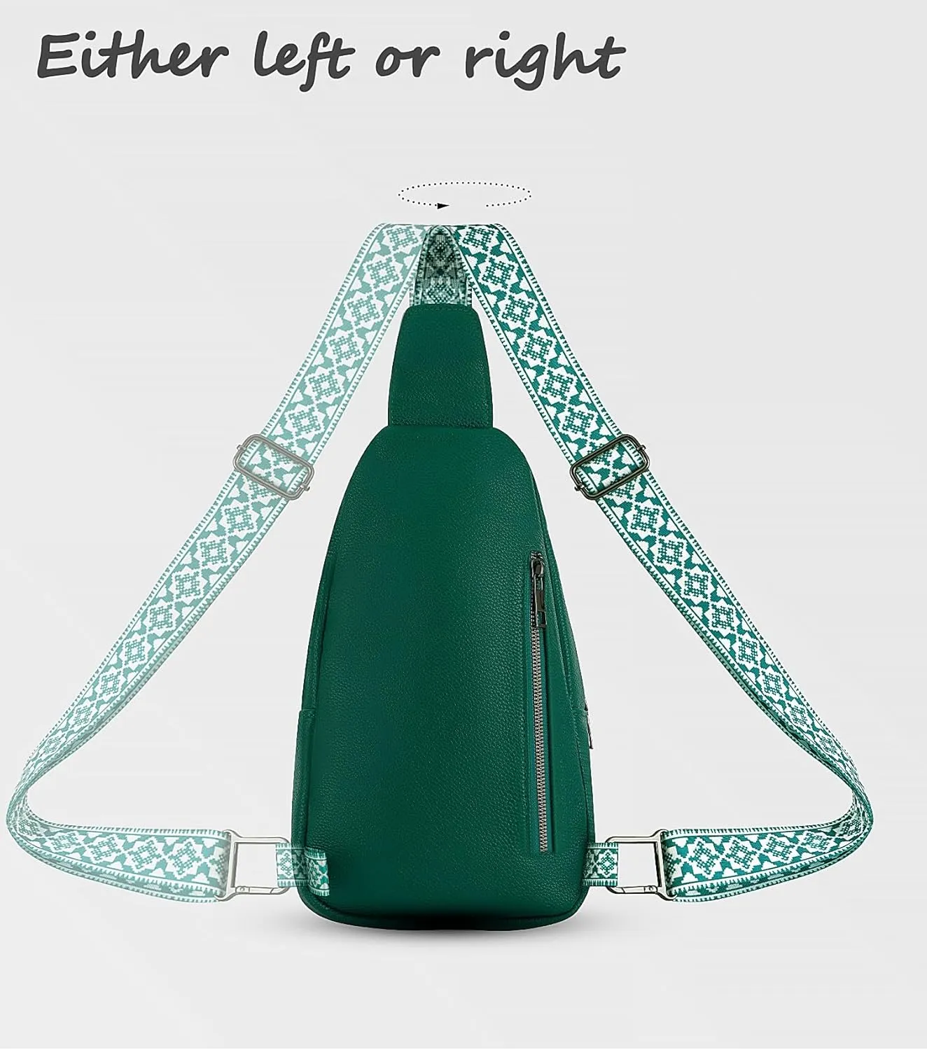 Sling Bag for Women, Leather Crossbody Bag Sling Bag Crossbody Backpack for Travel Sports Running Hiking for Man Woman