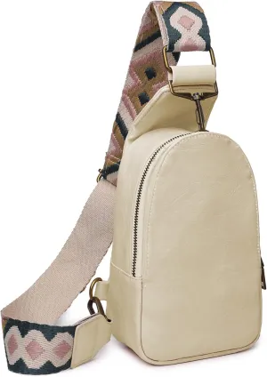 Sling Crossbody Bag for Women Chest Purse Fanny Pack Shoulder Backpack With Guitar Strap