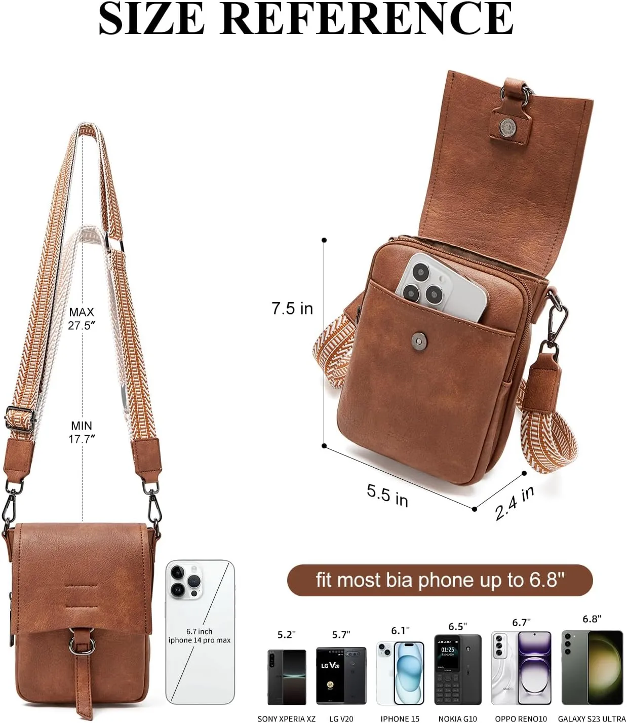 Small Crossbody Bags for women,Soft Leather Cell Phone Purse Lightweight,Little Crossbody Purses Women Trendy with Card slots