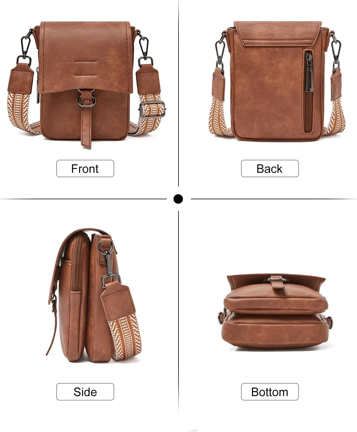 Small Crossbody Bags for women,Soft Leather Cell Phone Purse Lightweight,Little Crossbody Purses Women Trendy with Card slots