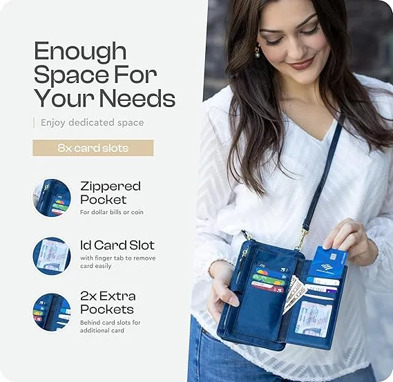 Small Crossbody phone wallet for women