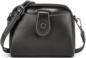 Small Oily Leather Mobile Phone Shoulder Crossbody Women's Bag