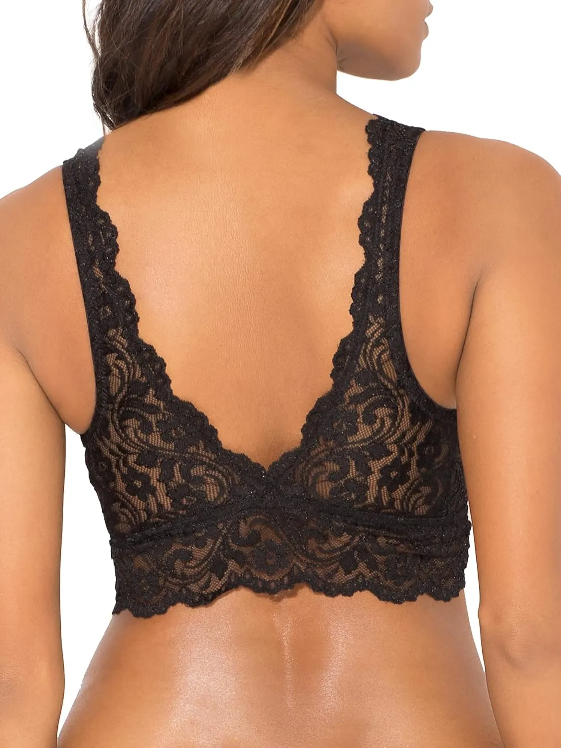Smart & Sexy Women's Lace Deep V Wireless Bralette – Comfortable & Stylish, Multi-Packs Available