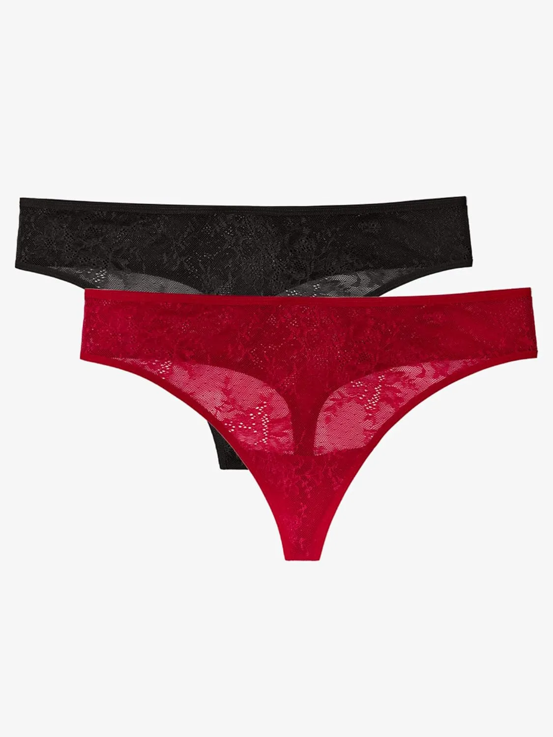 Smart & Sexy Women's Mesh & Lace Thong Panties, Available in Multi Packs