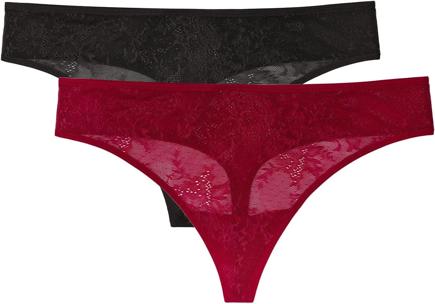 Smart & Sexy Women's Mesh & Lace Thong Panties, Available in Multi Packs