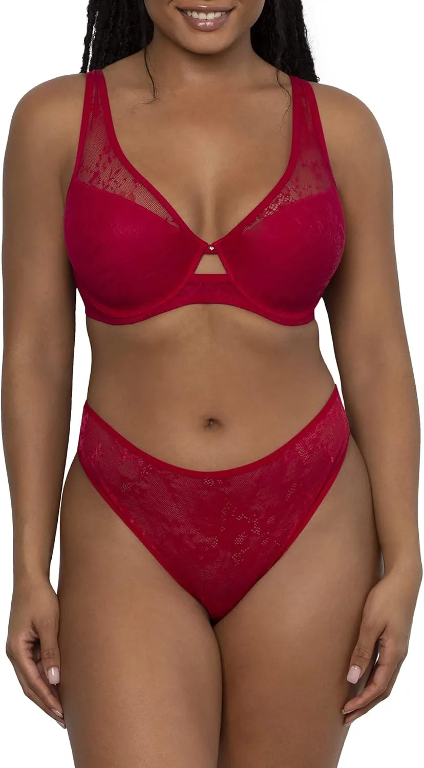 Smart & Sexy Women's Mesh & Lace Thong Panties, Available in Multi Packs