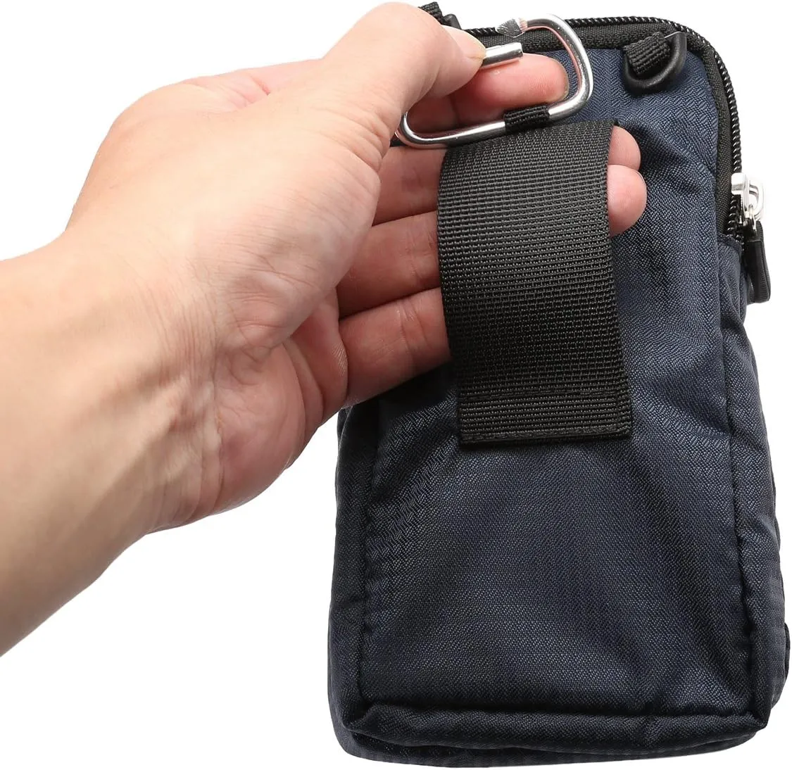Smartphone Crossbody Bag for Men - Vertical Waist Belt Pouch, Waterproof Zipper Bumbag Messenger Sling Bag for Passport Wallet Card Book