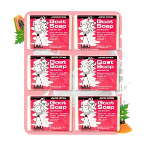 Soap Value Six Packs - for Soft, Natural and Healthy Skin, Goats Milk Body Soap Bar - 6 x 100g (3.5oz) Bars - Paw Paw