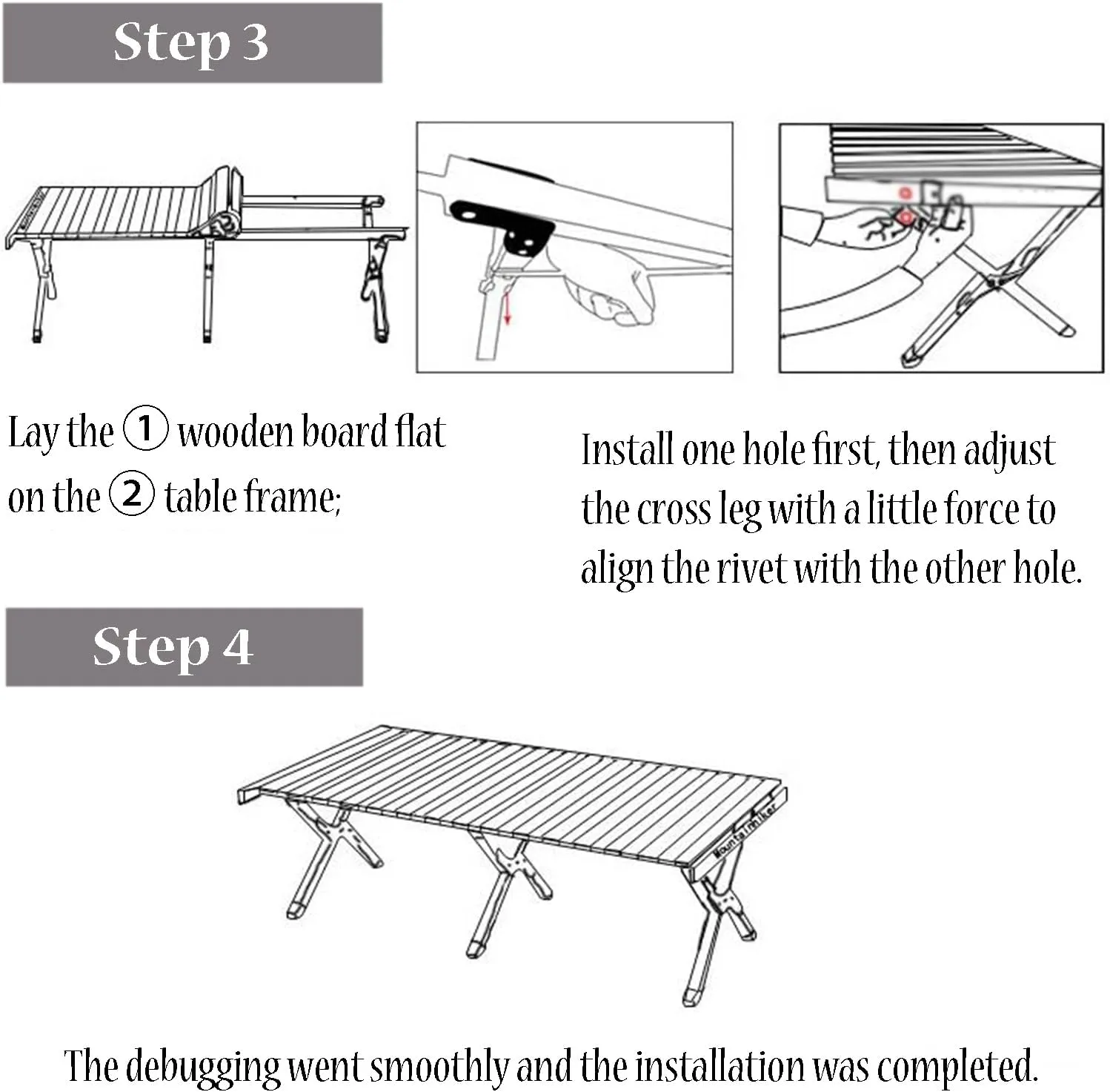 SOBOUR Strong Camping Table Foldable Table Legs Picnic Table Roll Up Desktop Camping Grill Table Send Storage Bag for Outdoor Camp, Large