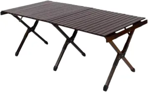 SOBOUR Strong Camping Table Foldable Table Legs Picnic Table Roll Up Desktop Camping Grill Table Send Storage Bag for Outdoor Camp, Large