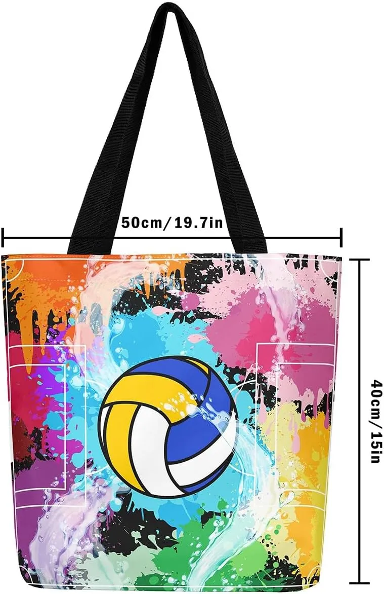 Soccer Shopping Grocery Bags,Football Field Canvas Tote Bag