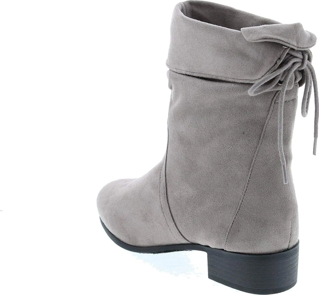 Soda KIMMY ~ Women's High Top Slouchy Ankle Boot Round Toe Foldable Faux Suede