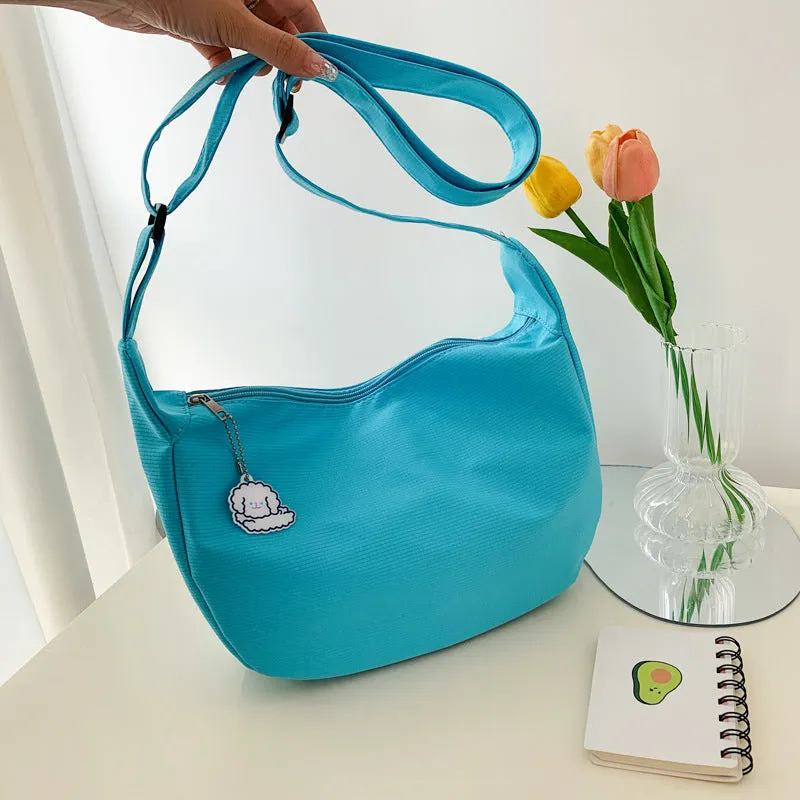 Solid Color Soft Korean Style Fashionable Shoulder Bags