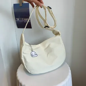Solid Color Soft Korean Style Fashionable Shoulder Bags