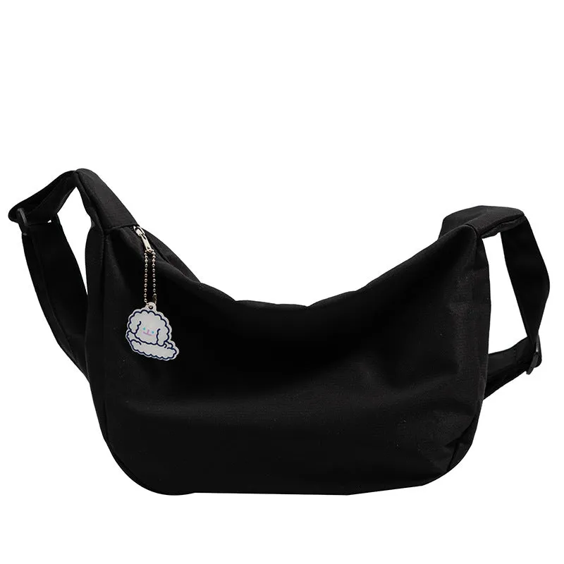 Solid Color Soft Korean Style Fashionable Shoulder Bags