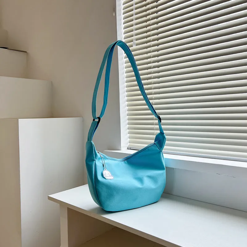 Solid Color Soft Korean Style Fashionable Shoulder Bags