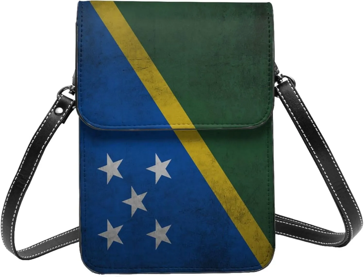 Solomon Islanders vintage Flag Small Crossbody Bag Is A Shoulder Bag Designed For Women And Girls Cell Phone Crossbody Wallet Purses With Card Slots Adjustable Strap