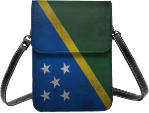 Solomon Islanders vintage Flag Small Crossbody Bag Is A Shoulder Bag Designed For Women And Girls Cell Phone Crossbody Wallet Purses With Card Slots Adjustable Strap