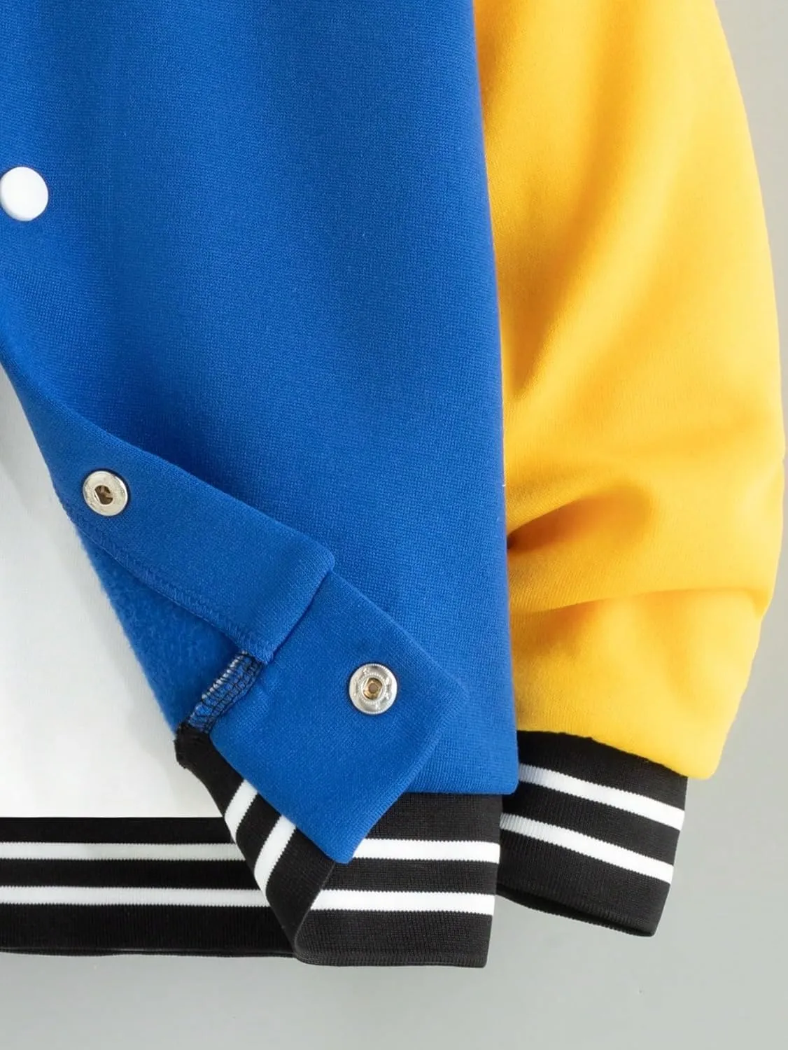 SOLY HUX Boy's Varsity Jacket Letter Star Print Long Sleeve Color Block Baseball Bomber Jacket Coat