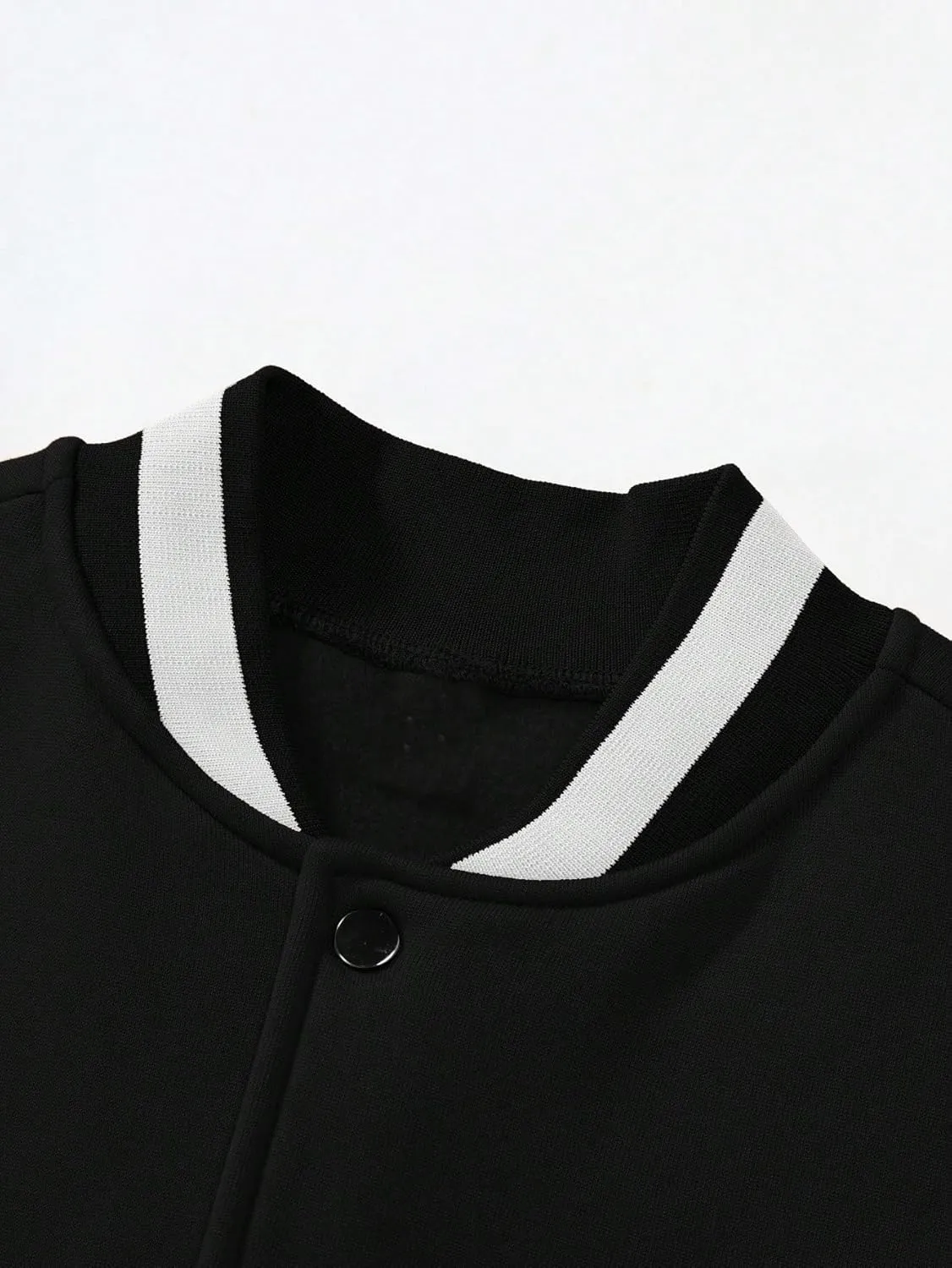SOLY HUX Men's Bomber Jacket Color Block Letter Graphic Long Sleeve Baseball Varsity Jacket Coat