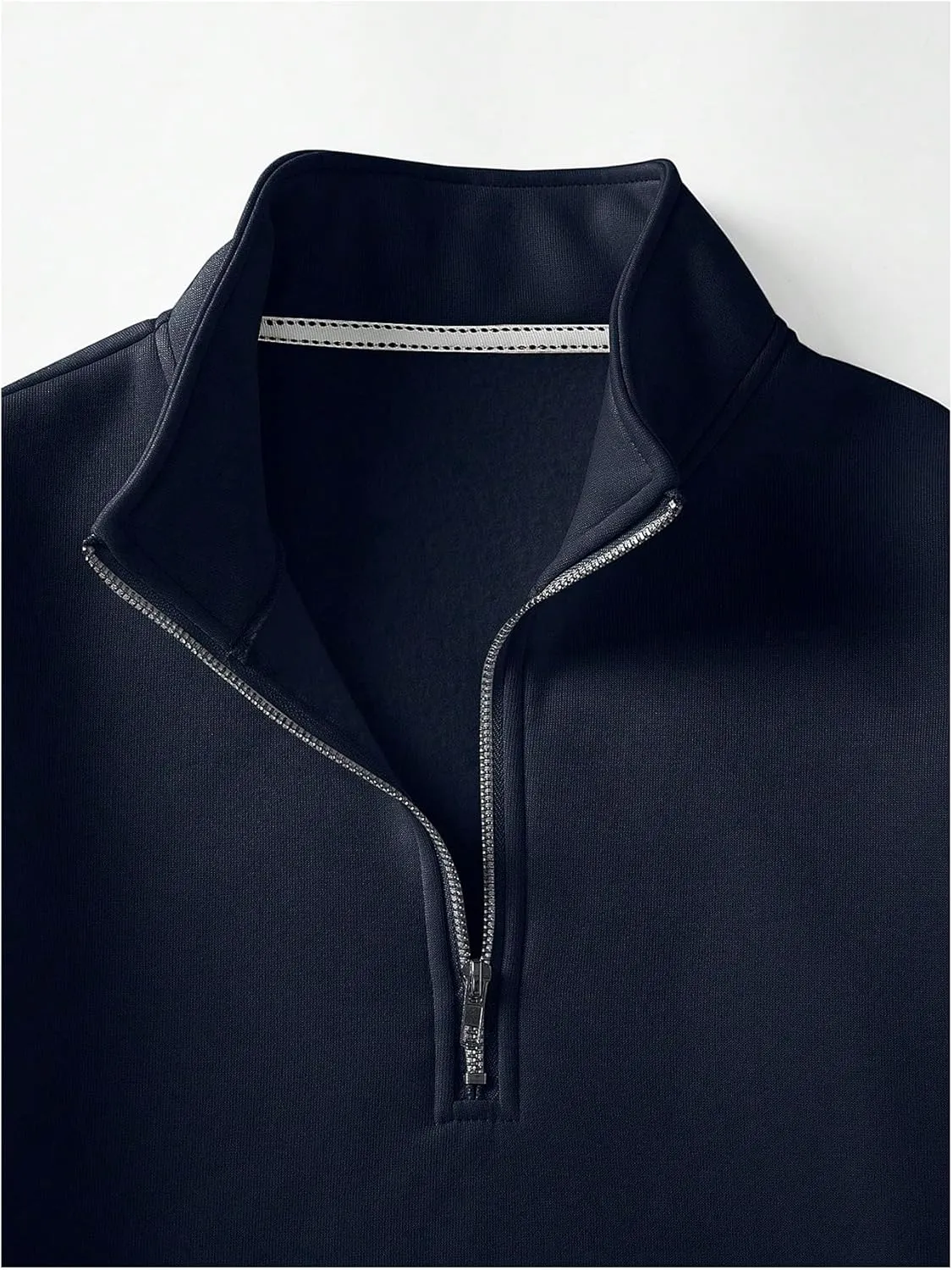 SOLY HUX Men's Half Zip Sweatshirt Mock Neck Long Sleeve Drop Shoulder Casual Pullover Tops