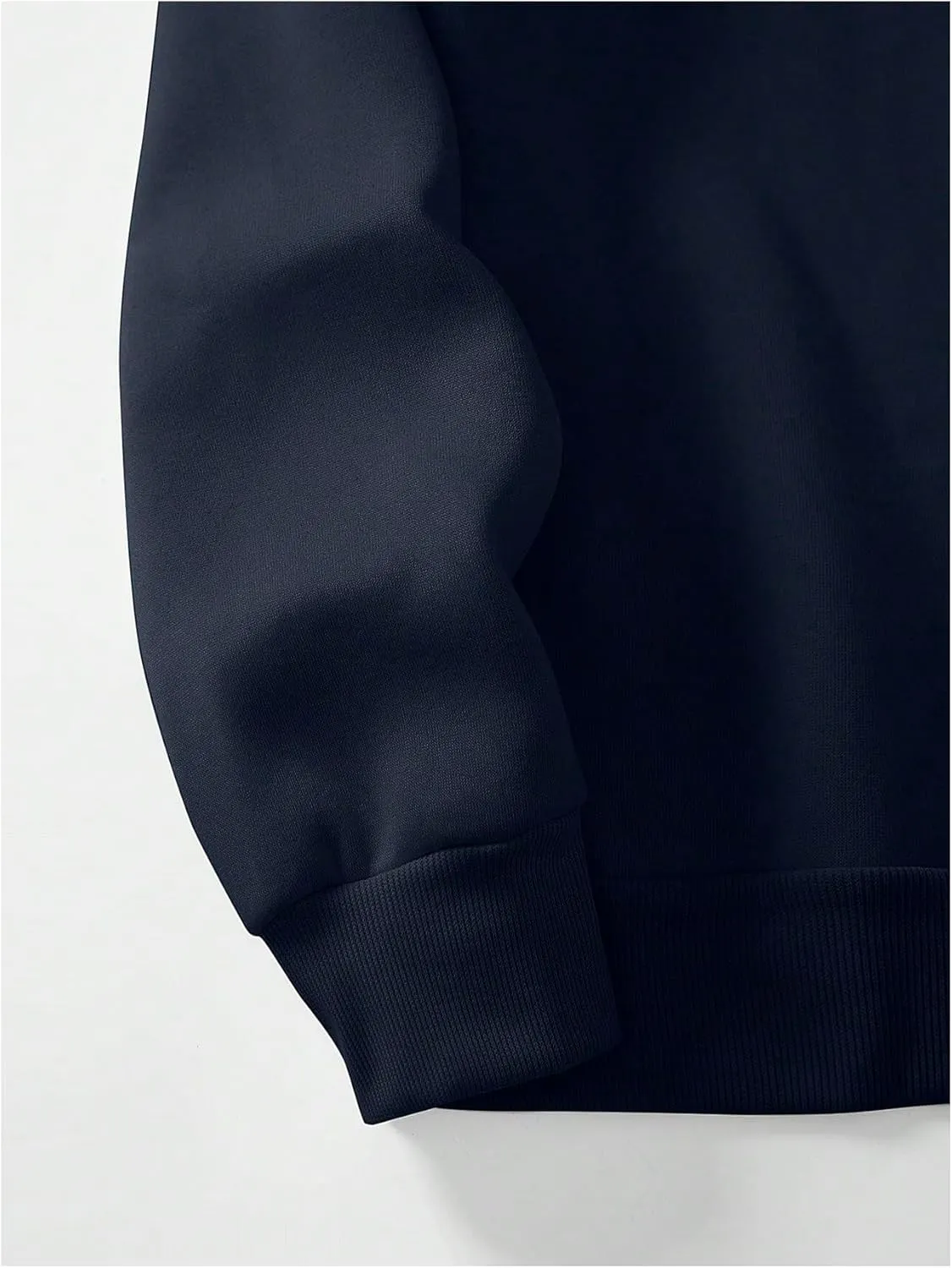 SOLY HUX Men's Half Zip Sweatshirt Mock Neck Long Sleeve Drop Shoulder Casual Pullover Tops