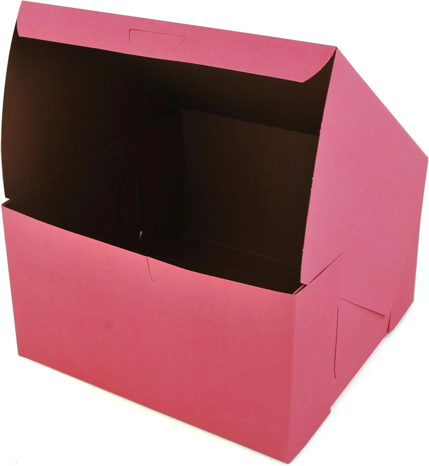 Southern Champion Tray 0865 Pink Paperboard Non-Window Lock-Corner Bakery Box, 9" Length x 9" Width x 5" Height (Case of 100)