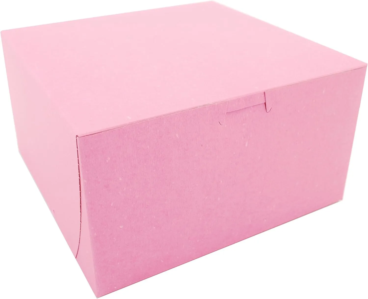 Southern Champion Tray 0865 Pink Paperboard Non-Window Lock-Corner Bakery Box, 9" Length x 9" Width x 5" Height (Case of 100)