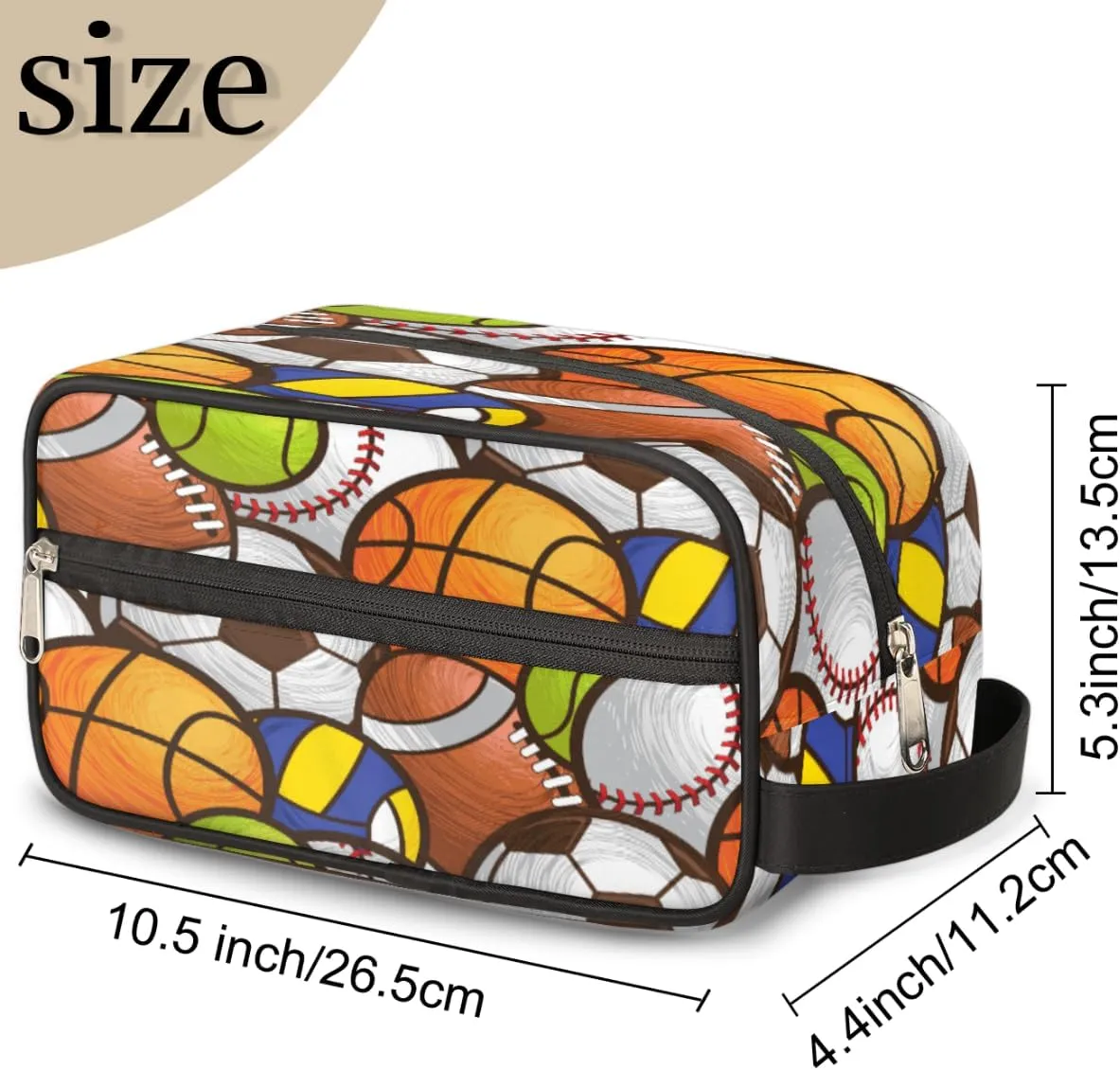 Sport Ball Travel Cosmetic Bag for Boy Men,Hanging Toiletry Bag,Waterproof Makeup Bag,Approved Hygiene Bag Shave Dopp Kit Organizer for Toiletries Shower Bathroom Carry-on Accessories Gifts