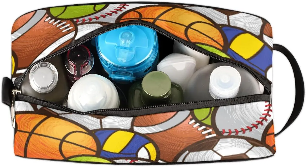 Sport Ball Travel Cosmetic Bag for Boy Men,Hanging Toiletry Bag,Waterproof Makeup Bag,Approved Hygiene Bag Shave Dopp Kit Organizer for Toiletries Shower Bathroom Carry-on Accessories Gifts