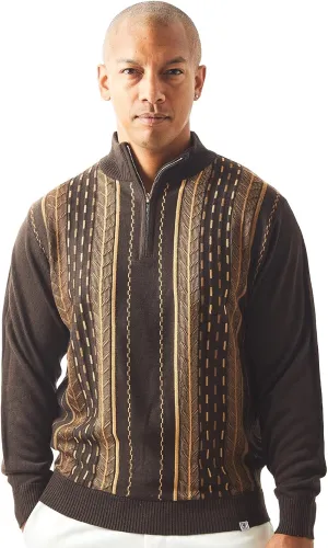 STACY ADAMS Men's Sweater, Vertical Dotted Line