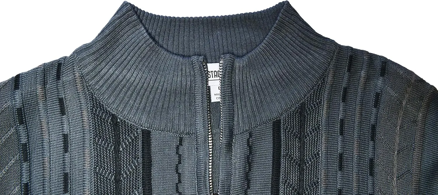 STACY ADAMS Men's Sweater, Vertical Dotted Line