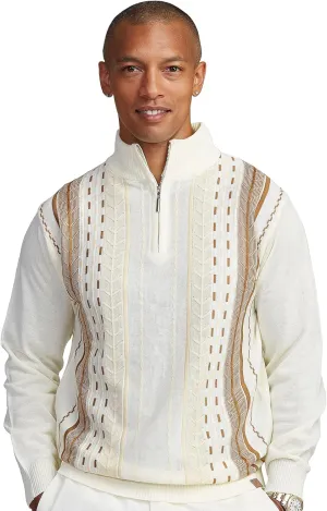 STACY ADAMS Men's Sweater, Vertical Dotted Line