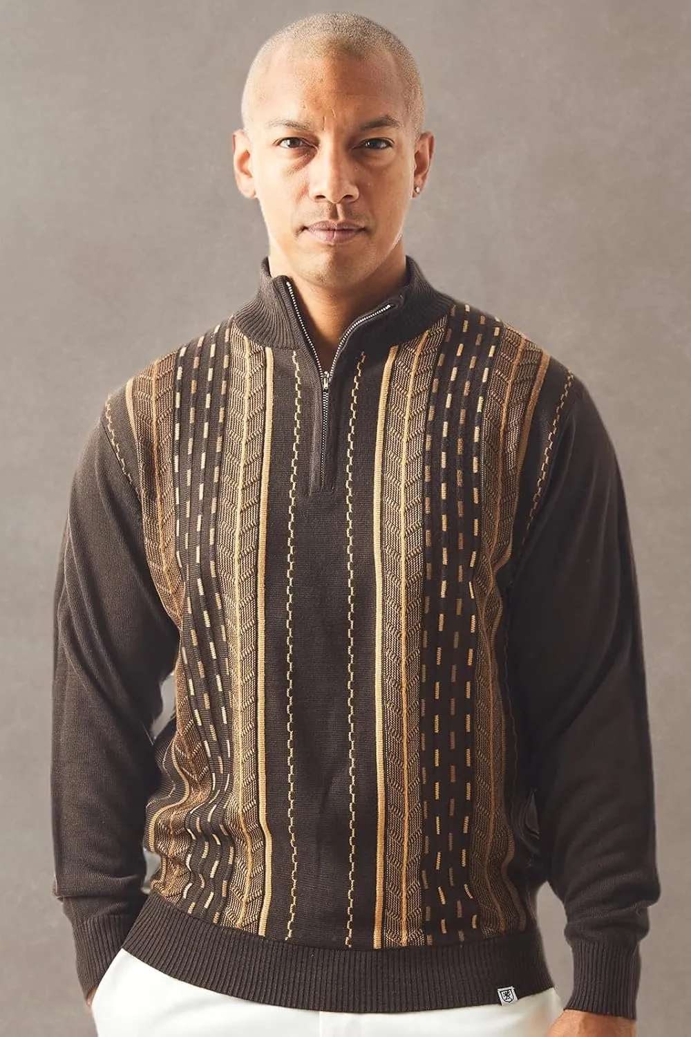 STACY ADAMS Men's Sweater, Vertical Dotted Line