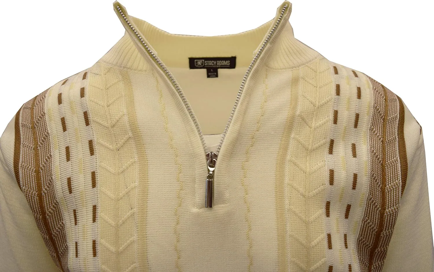 STACY ADAMS Men's Sweater, Vertical Dotted Line