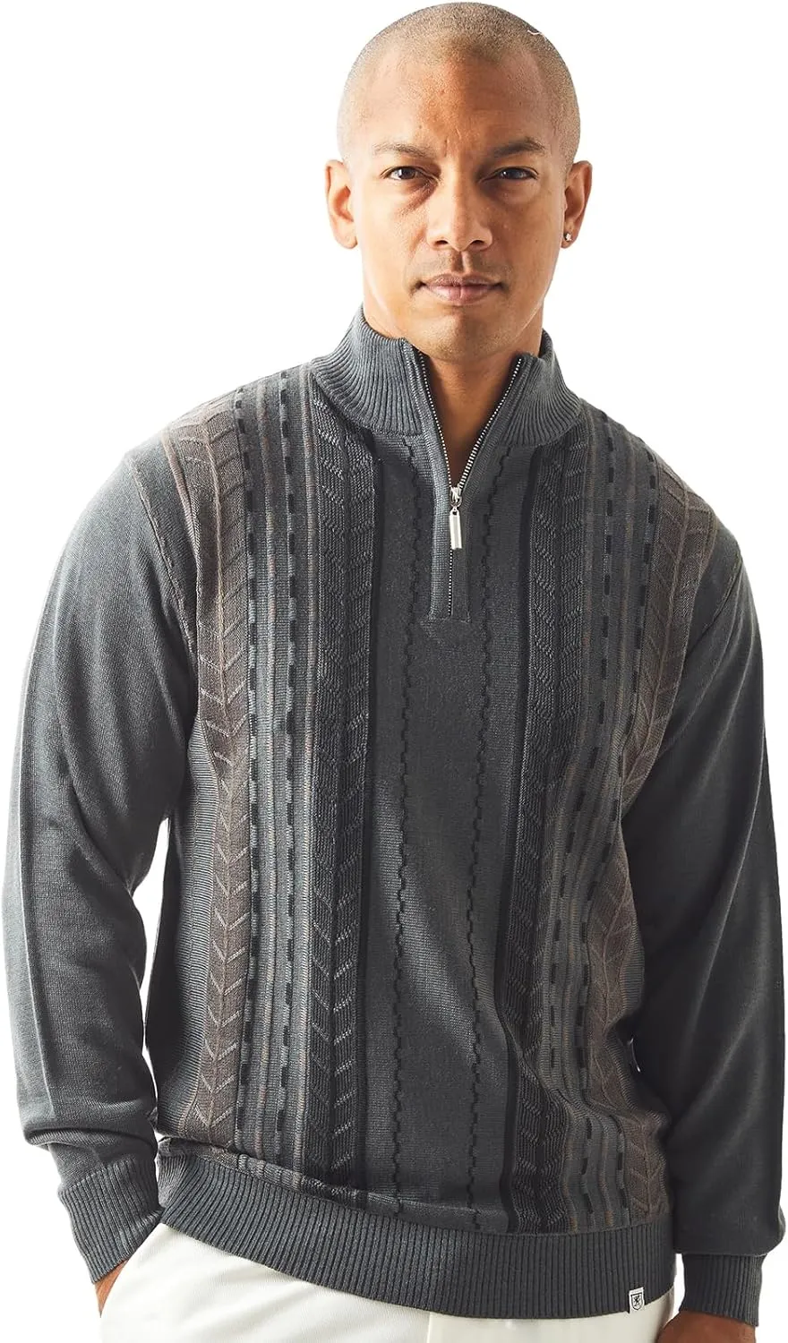 STACY ADAMS Men's Sweater, Vertical Dotted Line