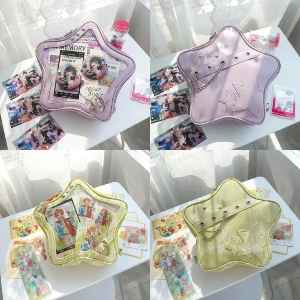 Star Single Shoulder Crossbody Bag Handbag and Purse for Women Ita Bag with Insert Pins Display Backpack (green)