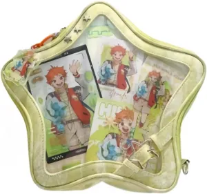 Star Single Shoulder Crossbody Bag Handbag and Purse for Women Ita Bag with Insert Pins Display Backpack (green)