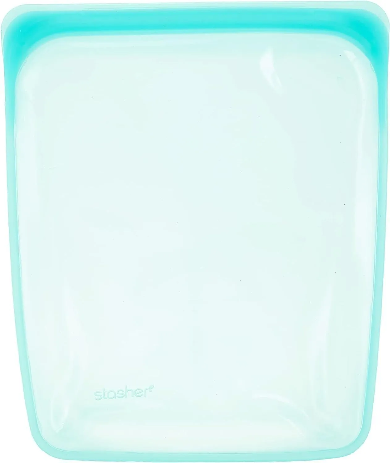 Stasher Premium Silicone Reusable Food Storage Half Gallon Bag, Aqua, Microwave, Sous Vide, Dishwasher, Oven and Freezer Safe, BPA Free, Leak-free, Eco-friendly, 64 Oz