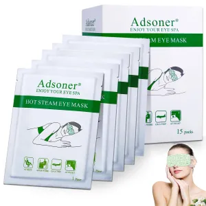 Steam Eye Mask, 15 Packs Hot Steam Eye SPA Mask for Dry Eyes, Travel Essentials & Relaxation Gifts for Women, Men Lavender Fragrance Warming Eye Patch