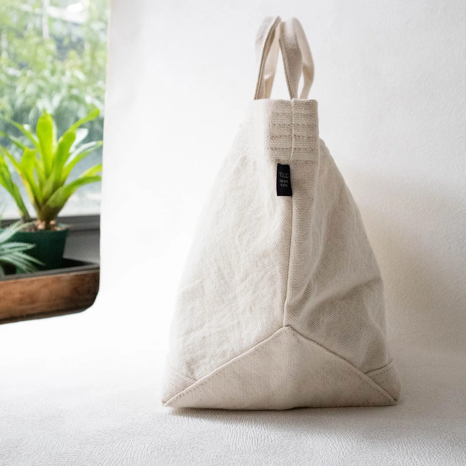 Stitch Tote Bag Cotton100% Canvas Simple japan Washable Sholder hand Bag (VC-28)