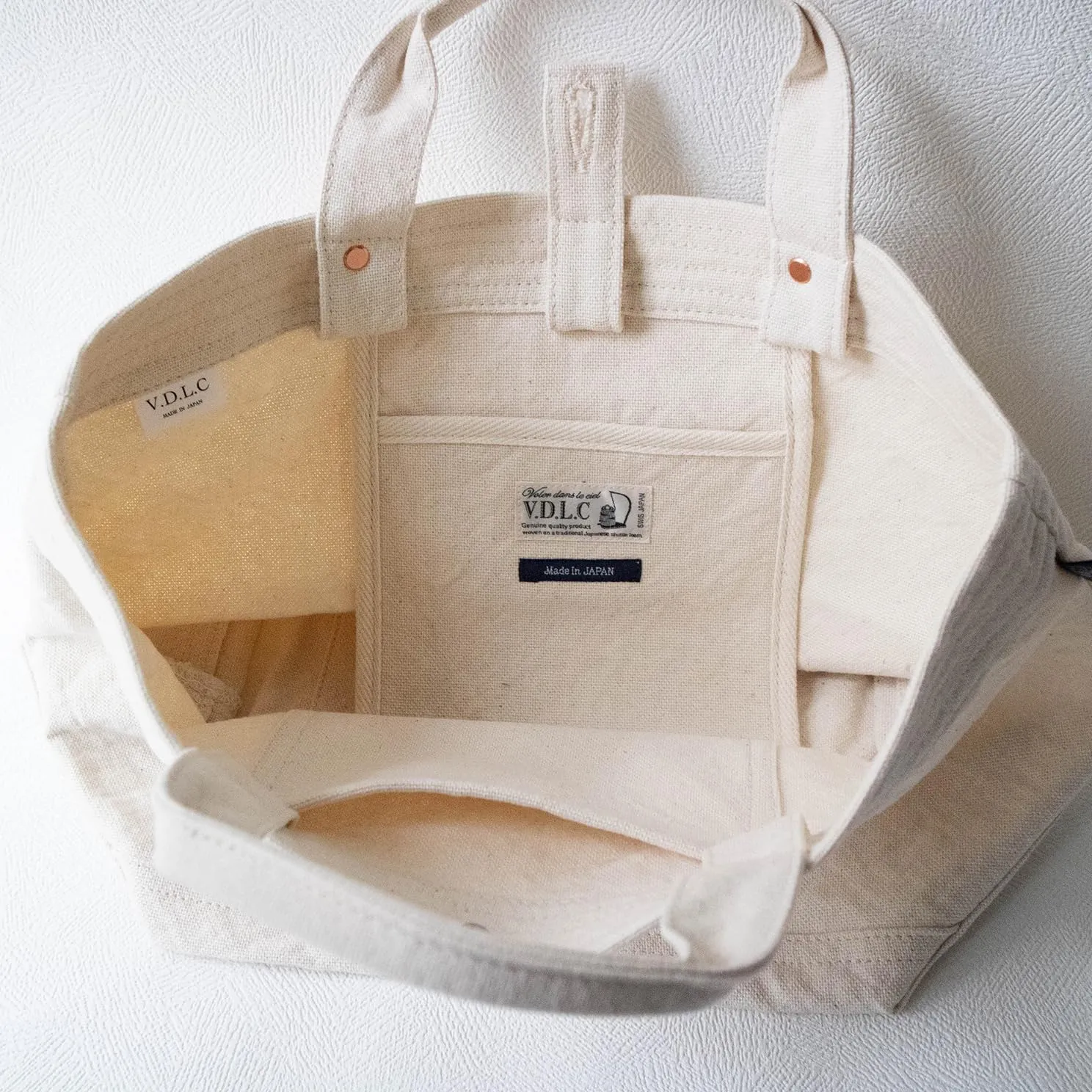 Stitch Tote Bag Cotton100% Canvas Simple japan Washable Sholder hand Bag (VC-28)