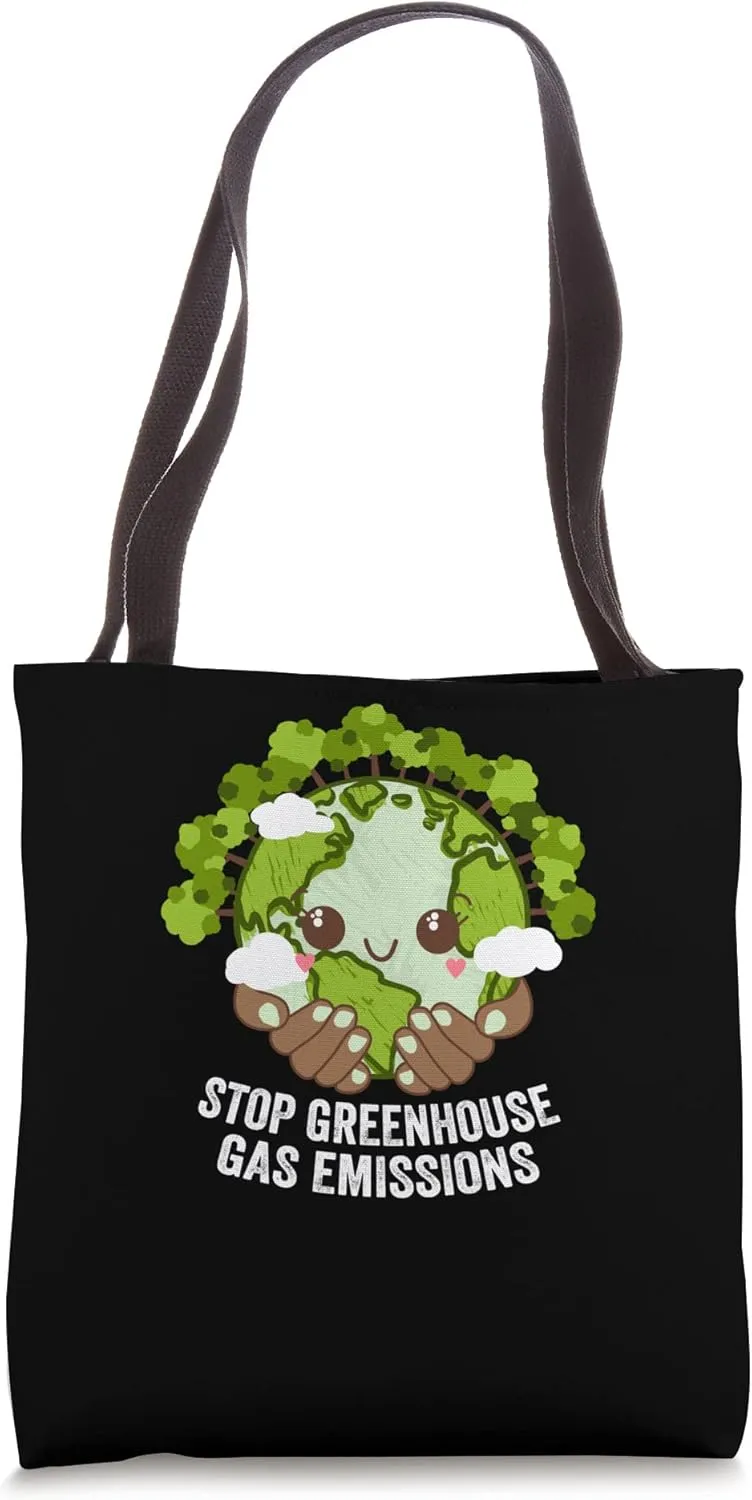 Stop Greenhouse Gas Emissions Sustainable Forest Zero Waste Tote Bag
